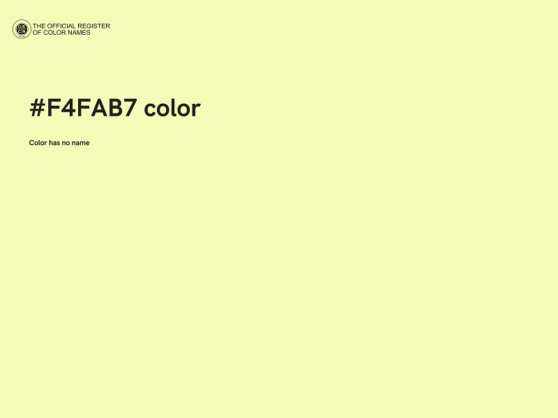 #F4FAB7 color image