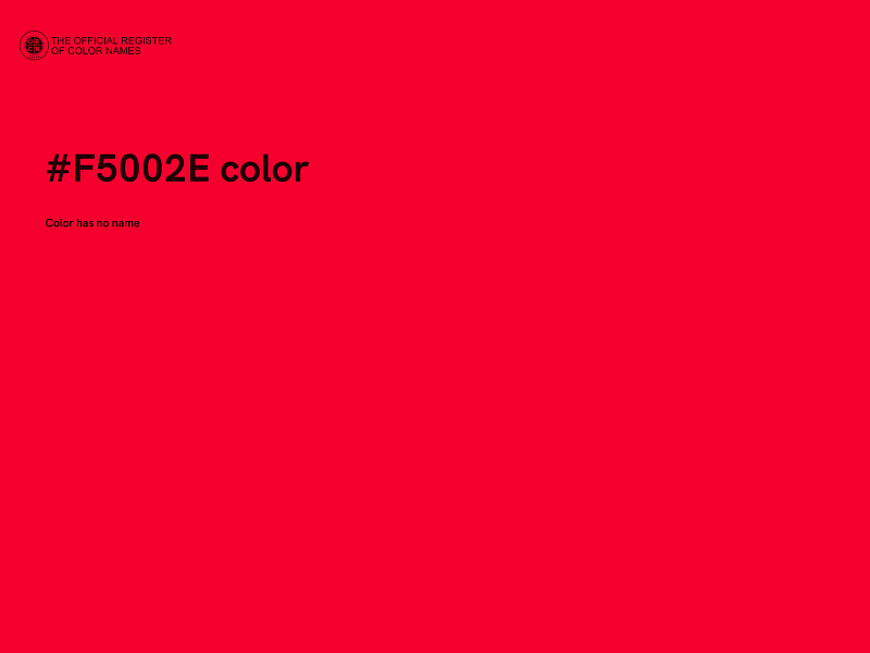 #F5002E color image