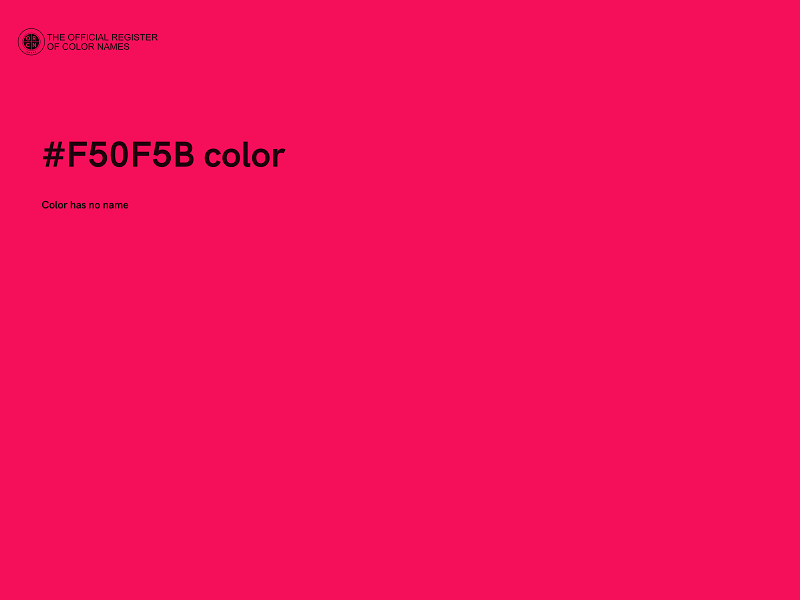 #F50F5B color image