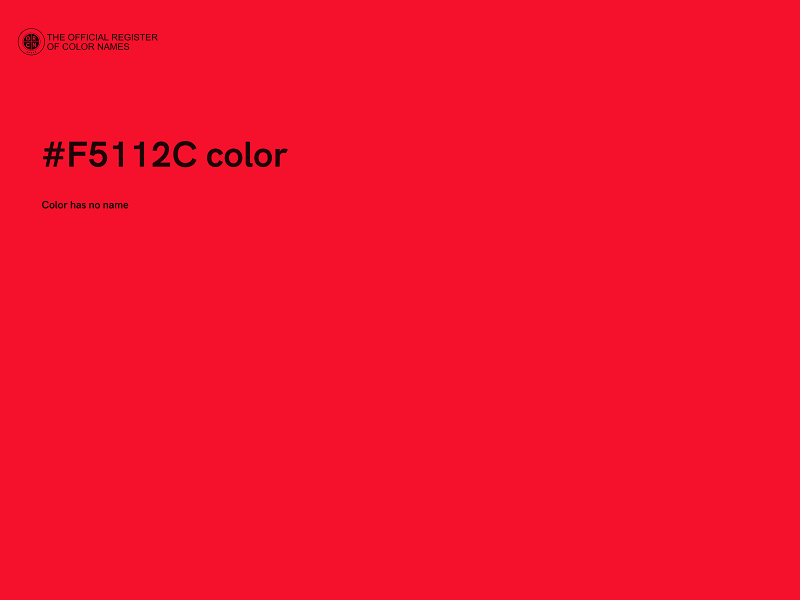 #F5112C color image