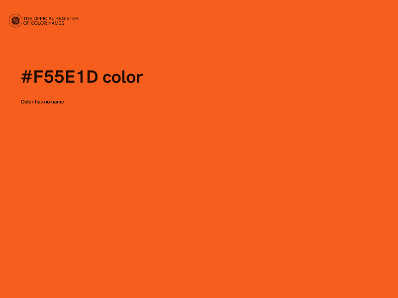 #F55E1D color image