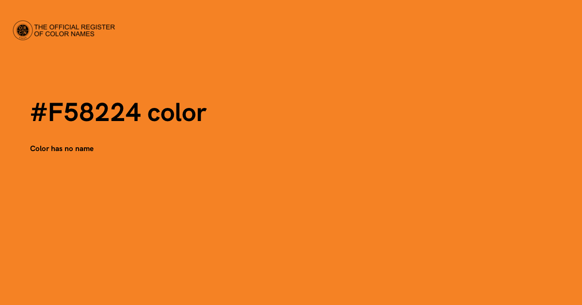Color #F58224 - The Official Register of Color Names