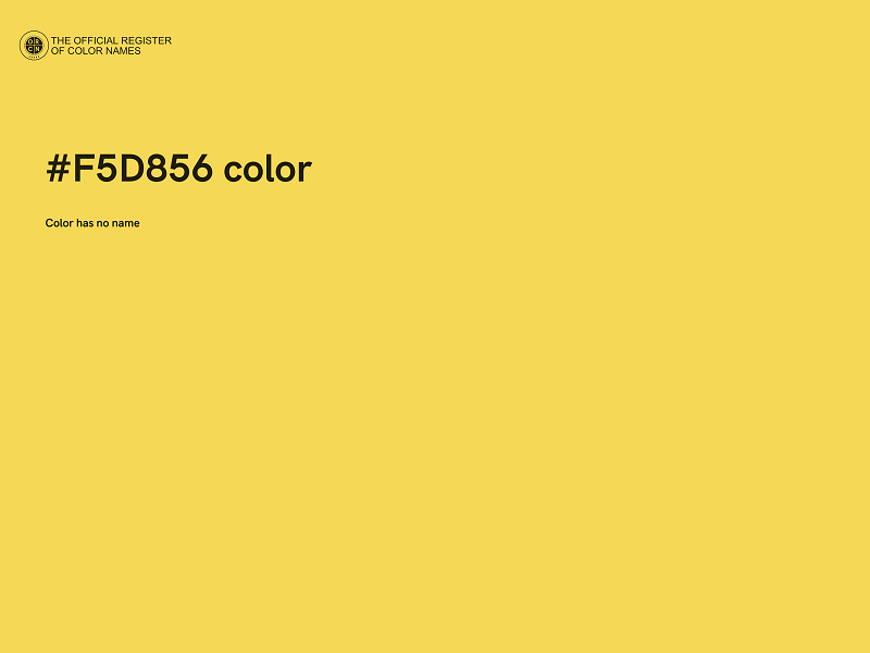 #F5D856 color image