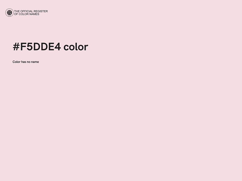 #F5DDE4 color image