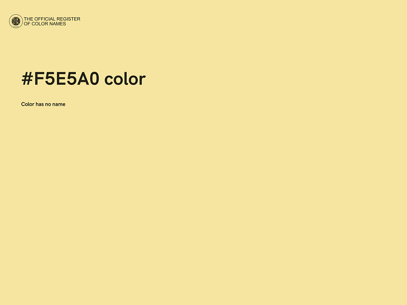 #F5E5A0 color image