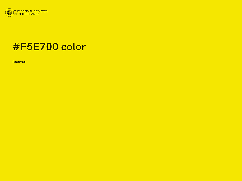 #F5E700 color image