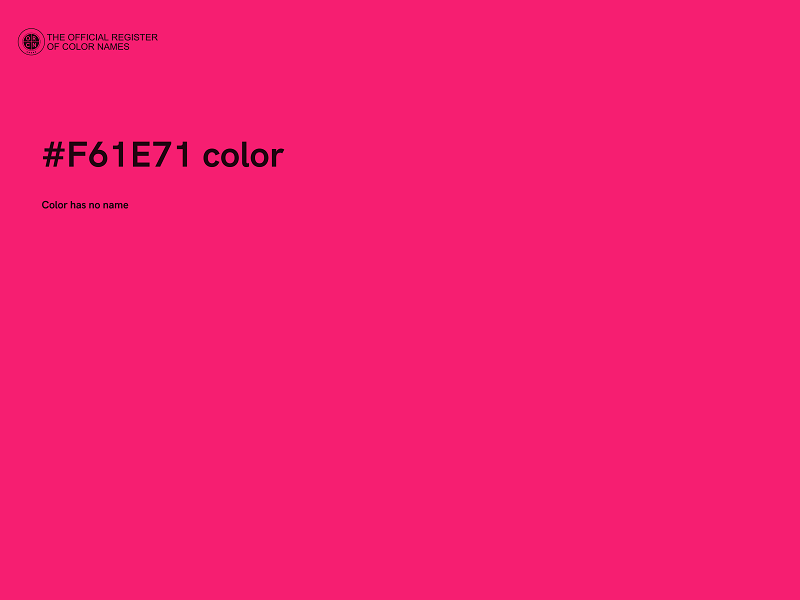 #F61E71 color image