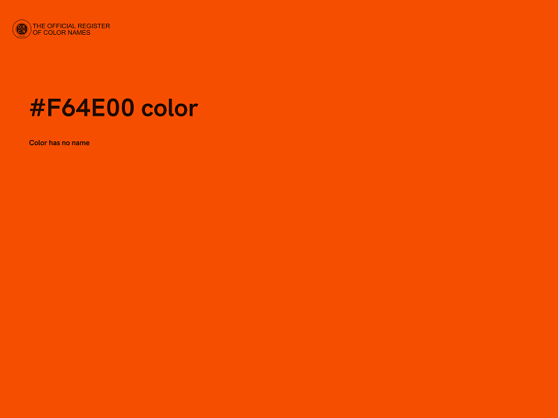 #F64E00 color image