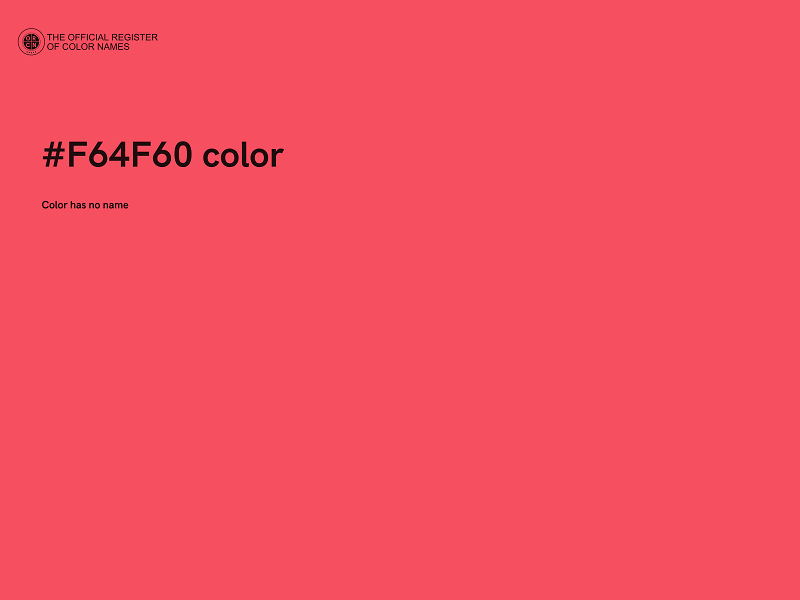 #F64F60 color image