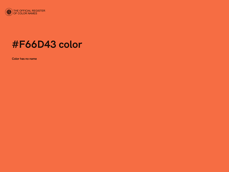 #F66D43 color image