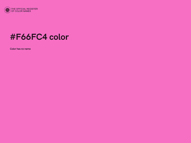 #F66FC4 color image