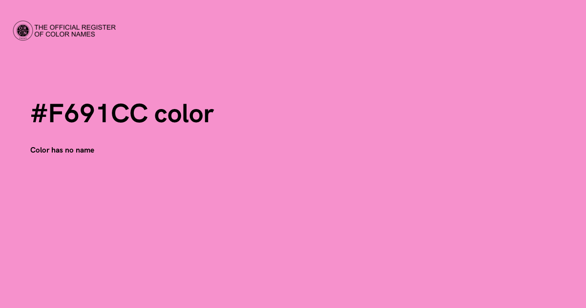 Color #F691CC - The Official Register of Color Names