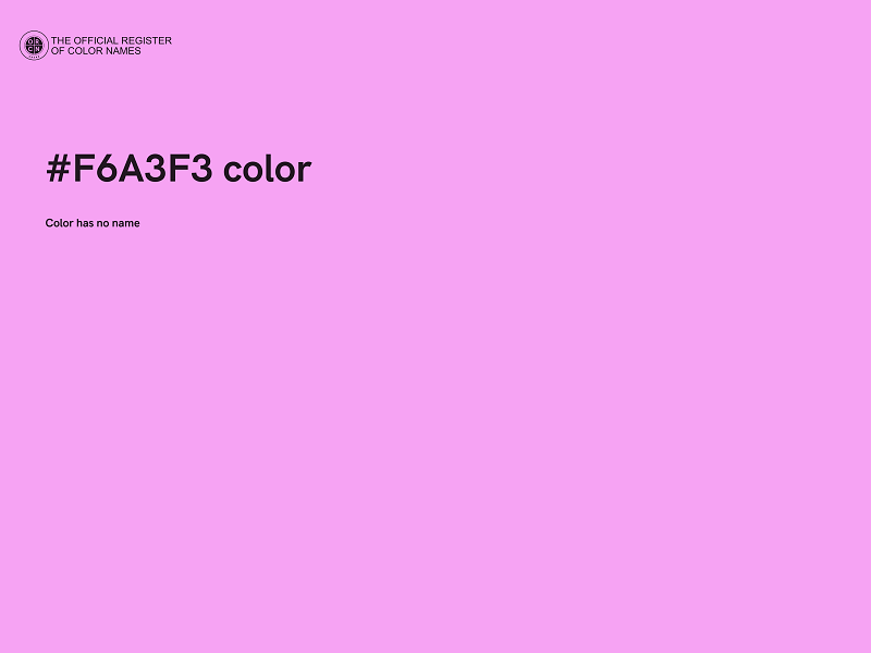 #F6A3F3 color image