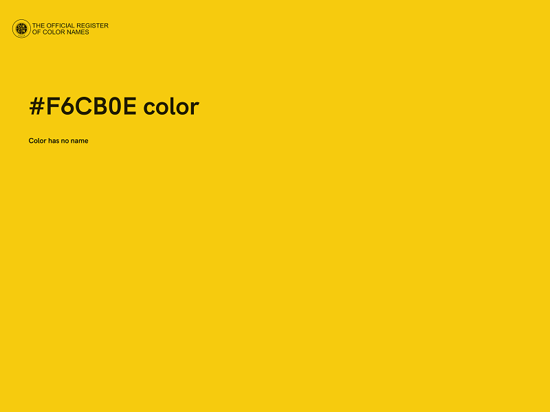 #F6CB0E color image