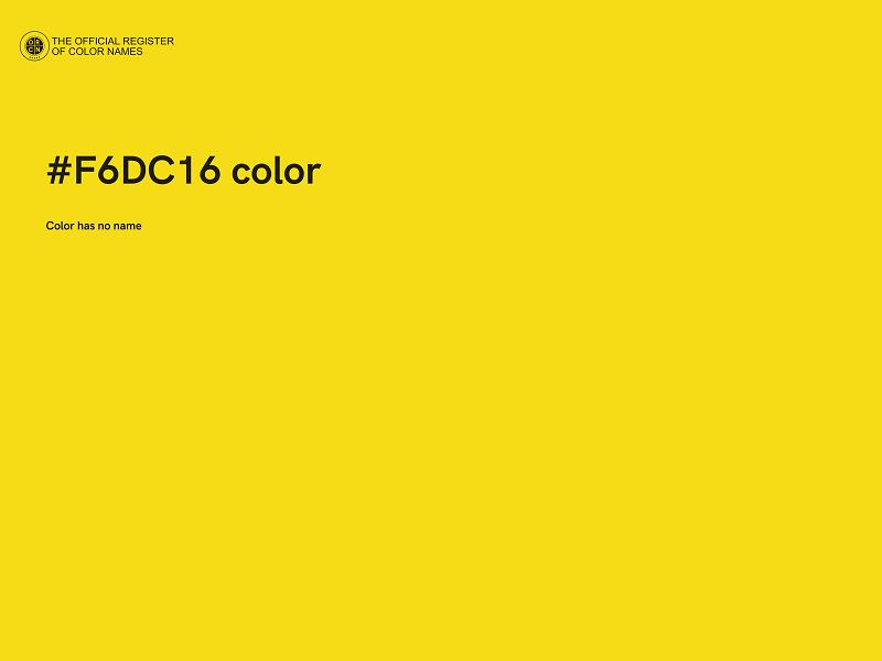 #F6DC16 color image