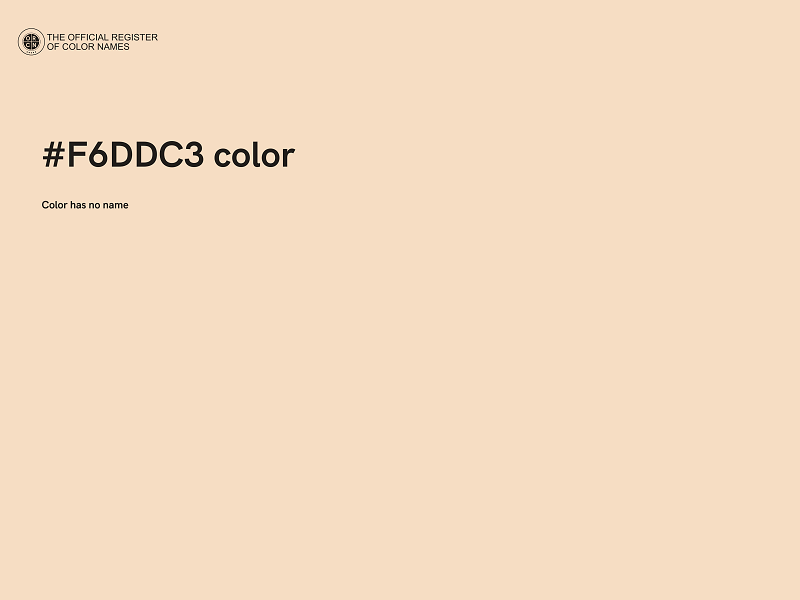 #F6DDC3 color image