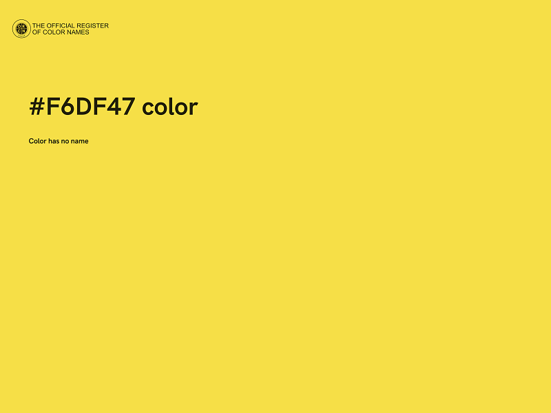 #F6DF47 color image