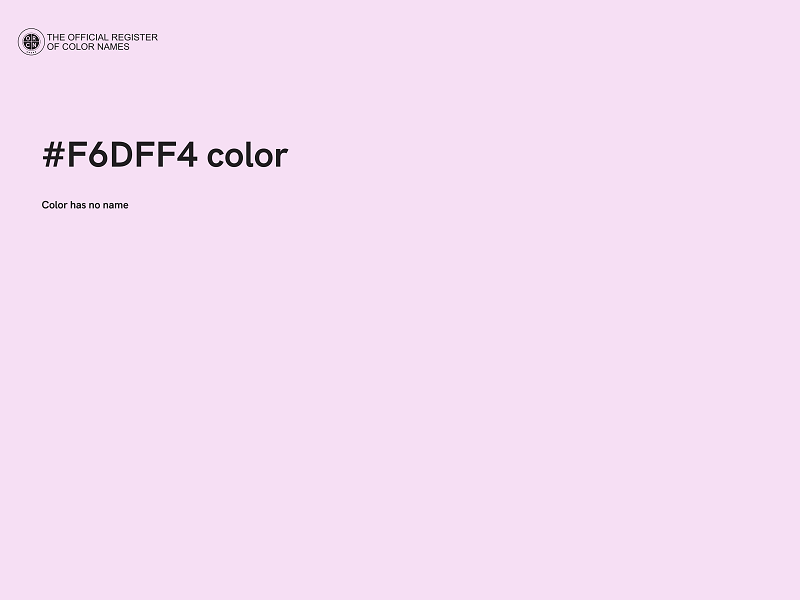 #F6DFF4 color image