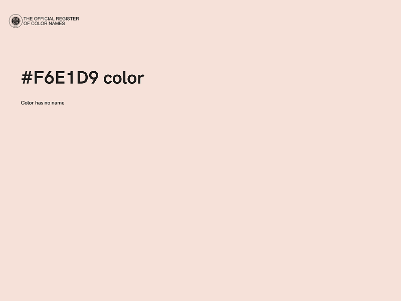 #F6E1D9 color image