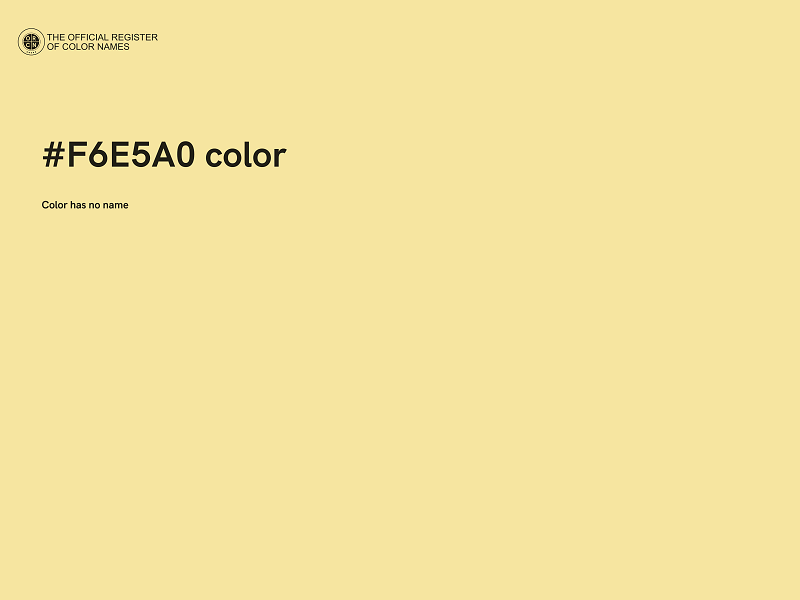 #F6E5A0 color image