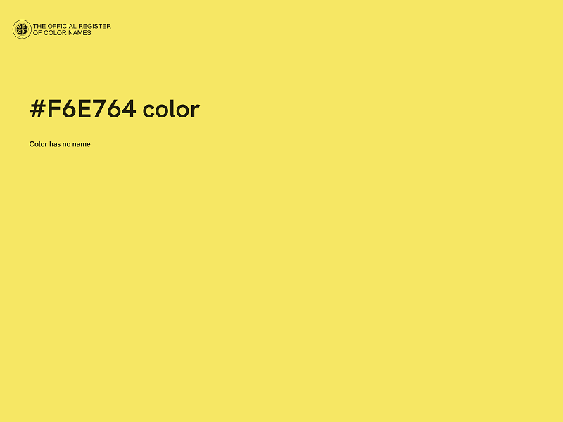 #F6E764 color image