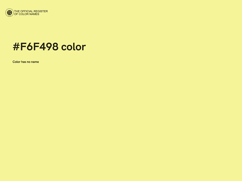 #F6F498 color image