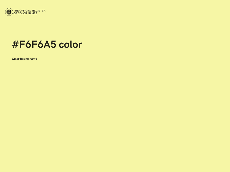 #F6F6A5 color image