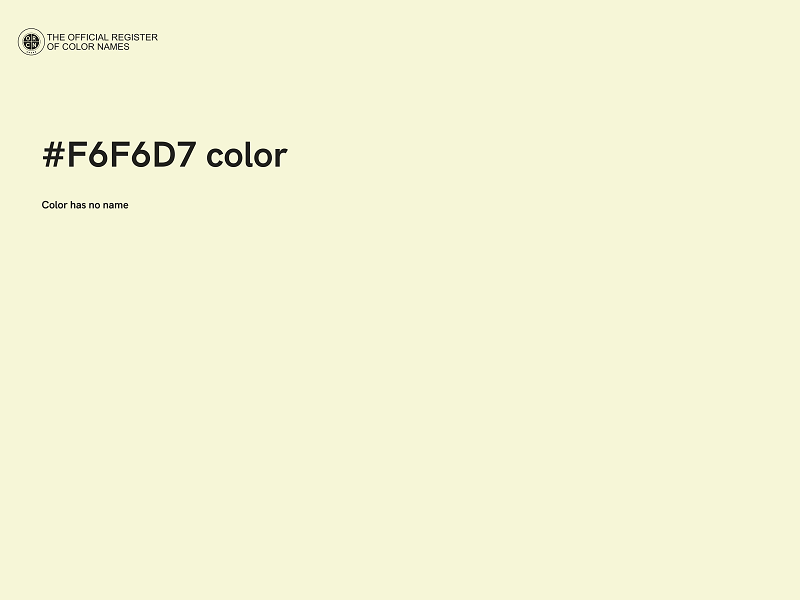 #F6F6D7 color image