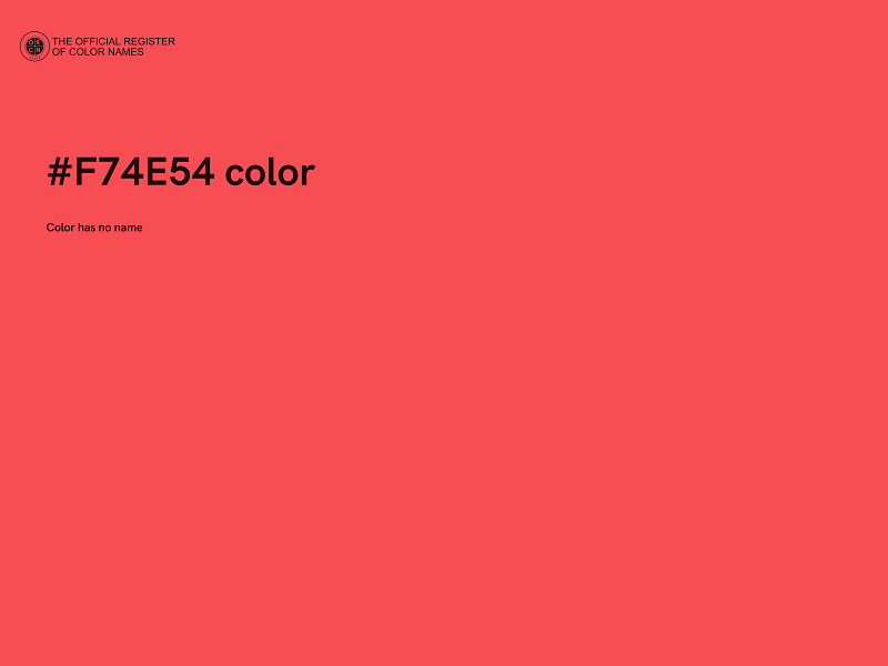 #F74E54 color image