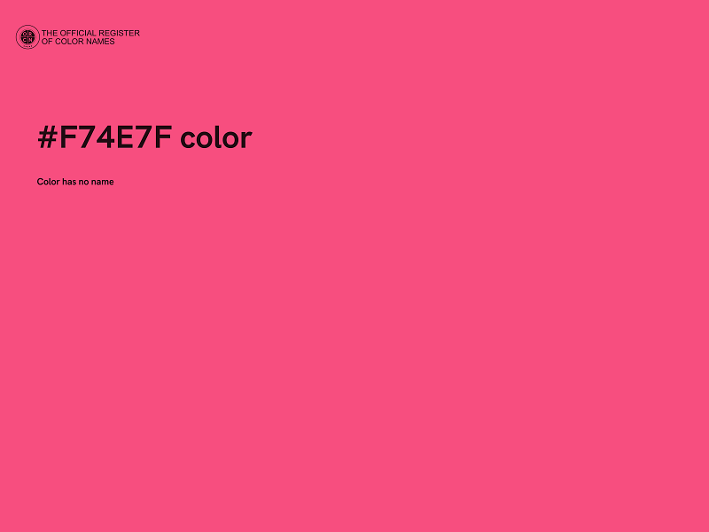 #F74E7F color image