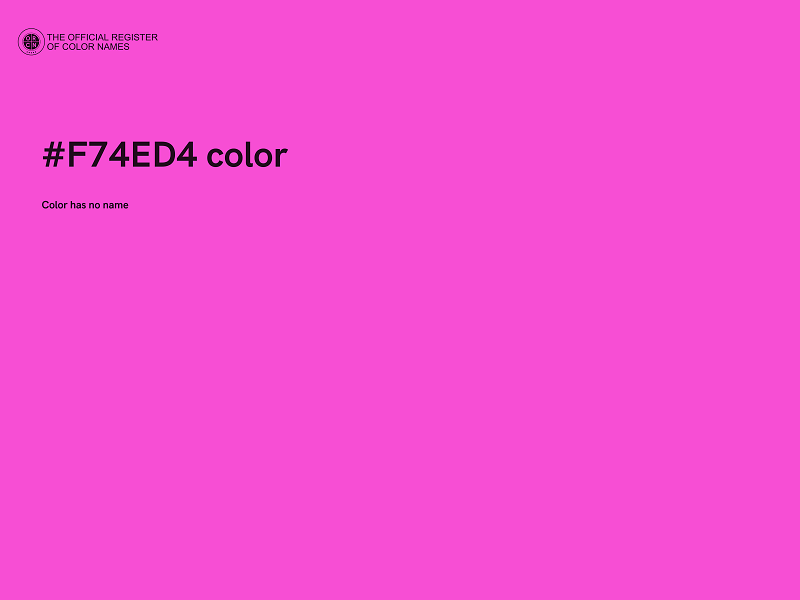 #F74ED4 color image