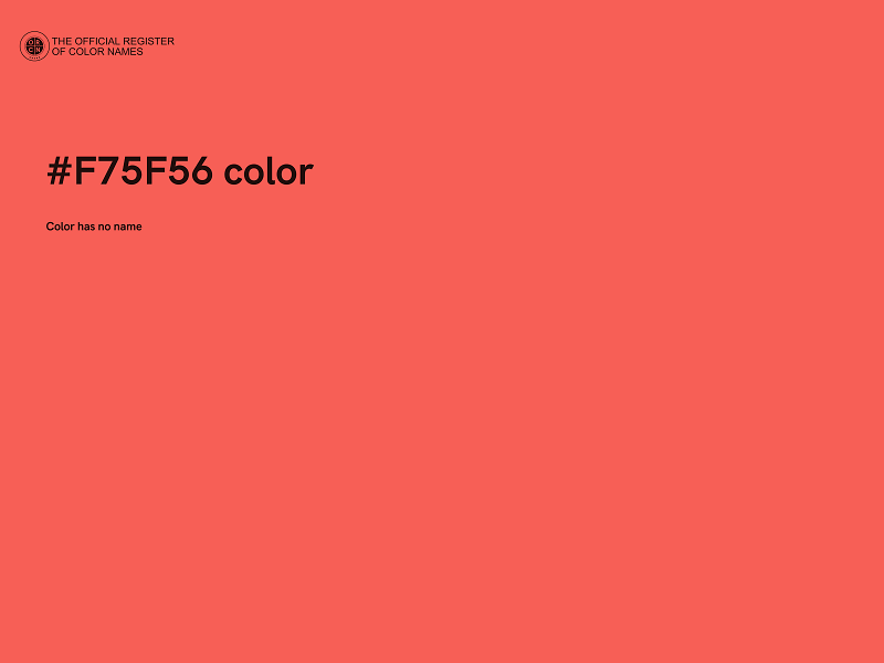 #F75F56 color image