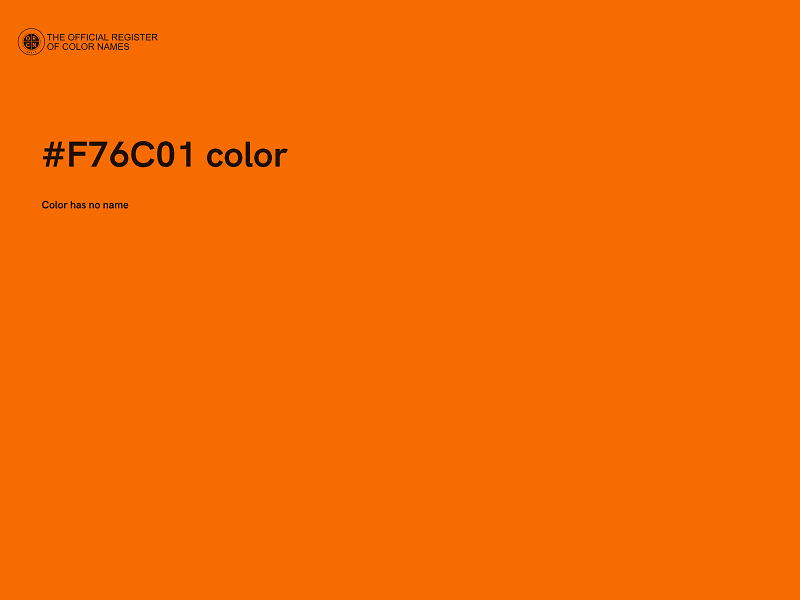 #F76C01 color image