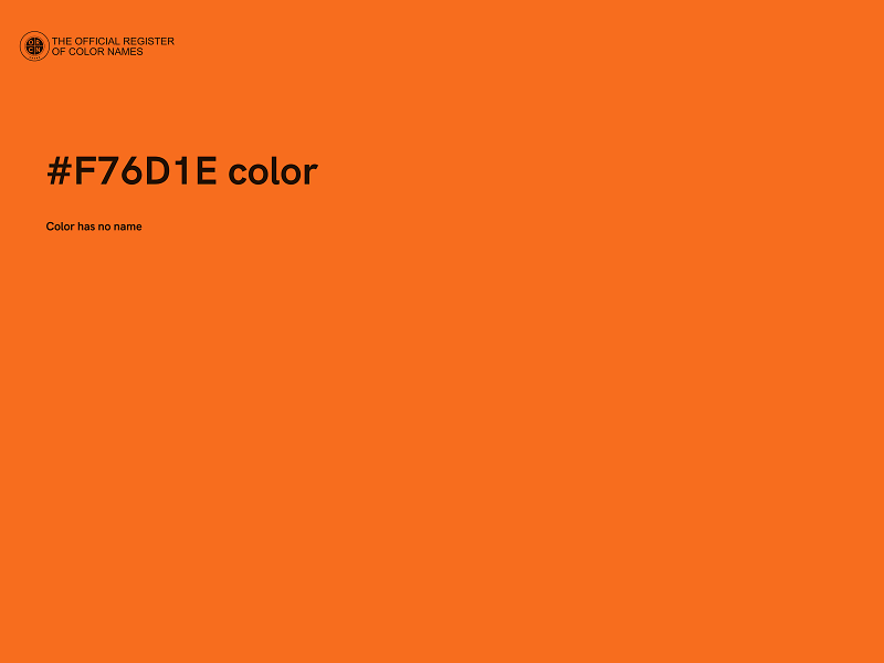 #F76D1E color image