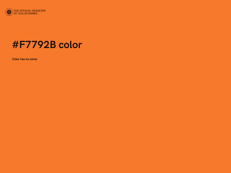 #F7792B color image