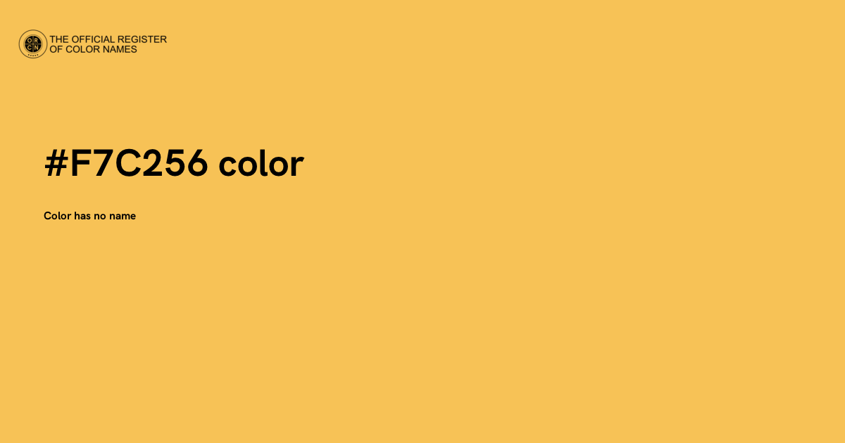 Color #F7C256 - The Official Register of Color Names