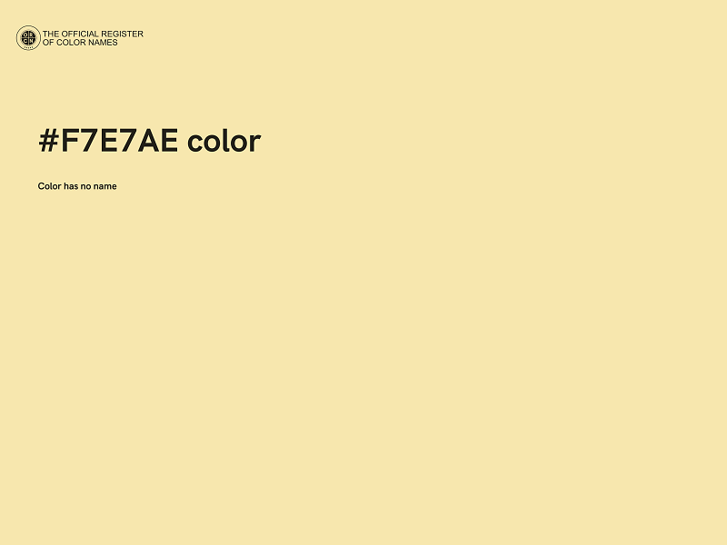 #F7E7AE color image