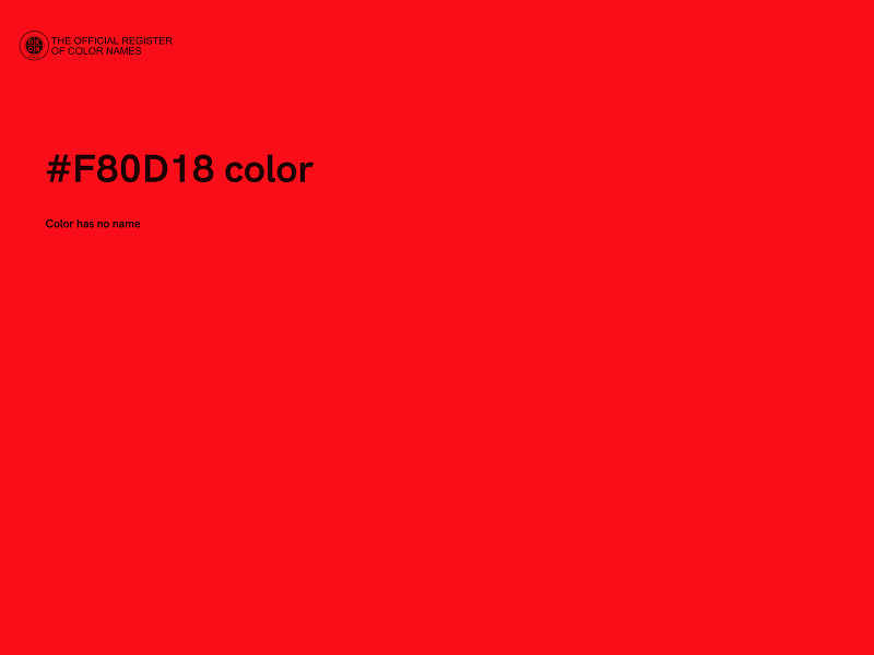 #F80D18 color image