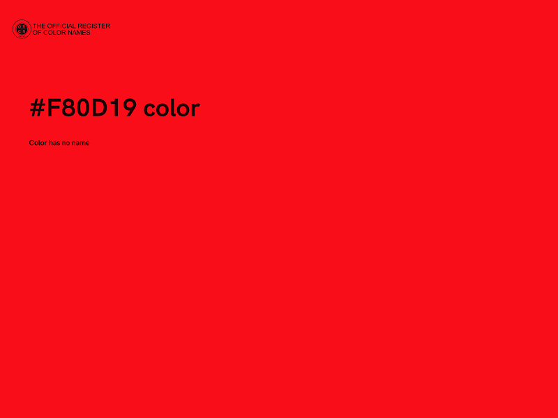 #F80D19 color image