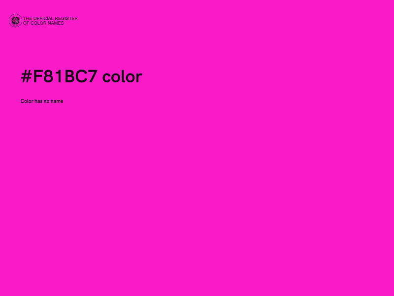 #F81BC7 color image