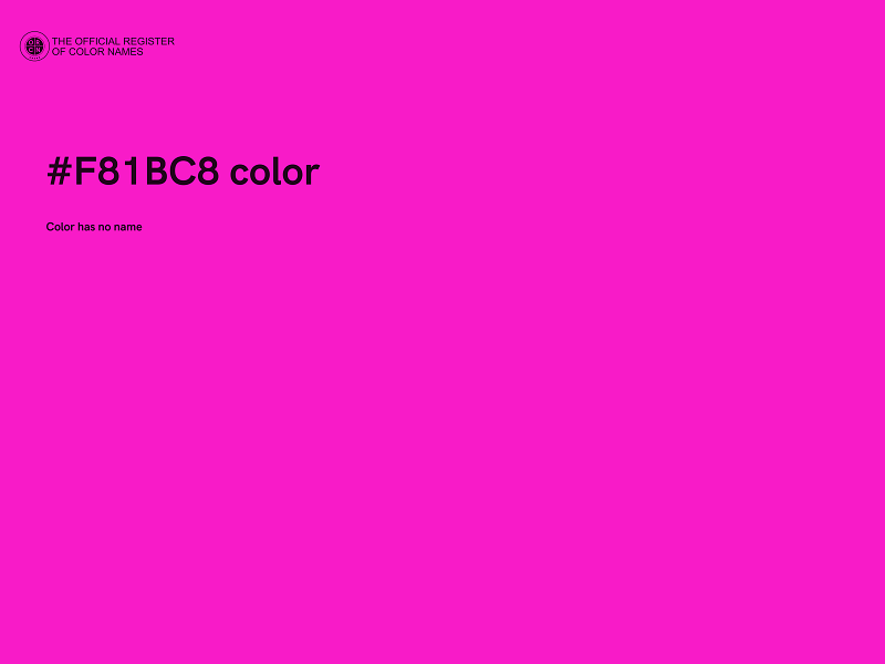 #F81BC8 color image