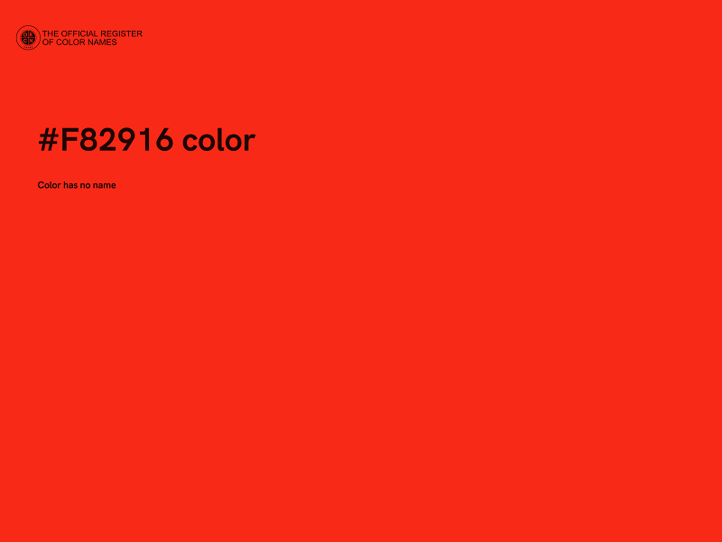 #F82916 color image