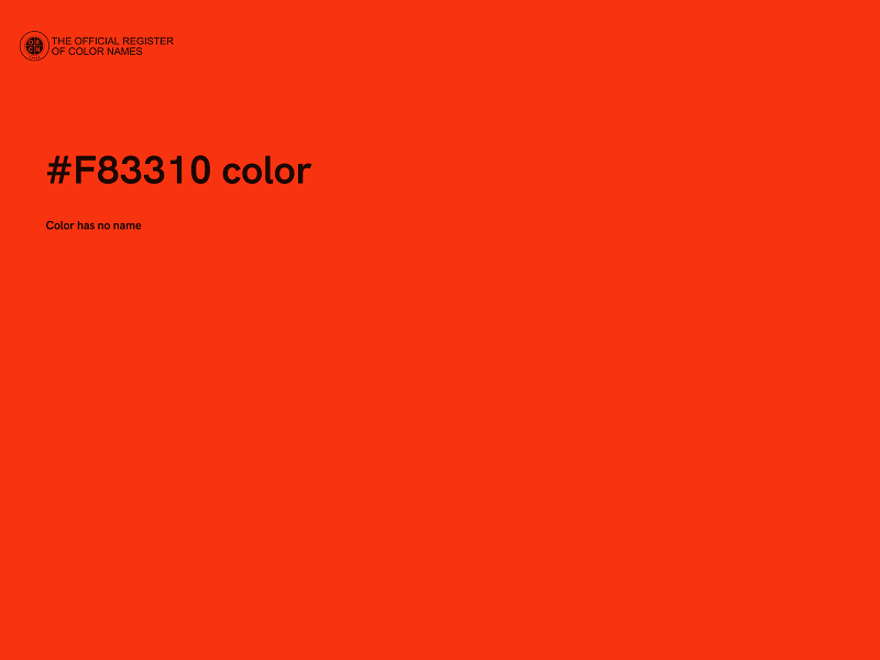 #F83310 color image