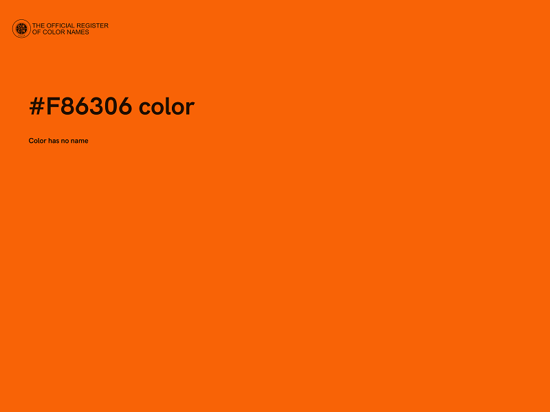 #F86306 color image