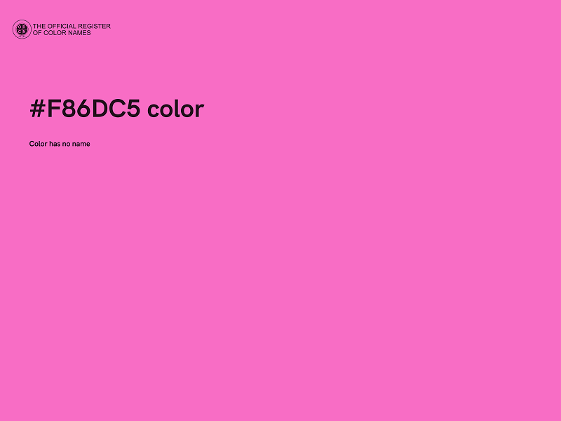 #F86DC5 color image