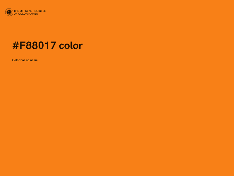 #F88017 color image