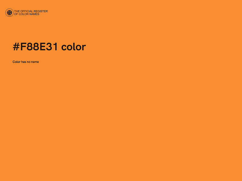 #F88E31 color image