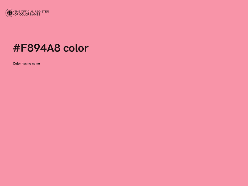 #F894A8 color image