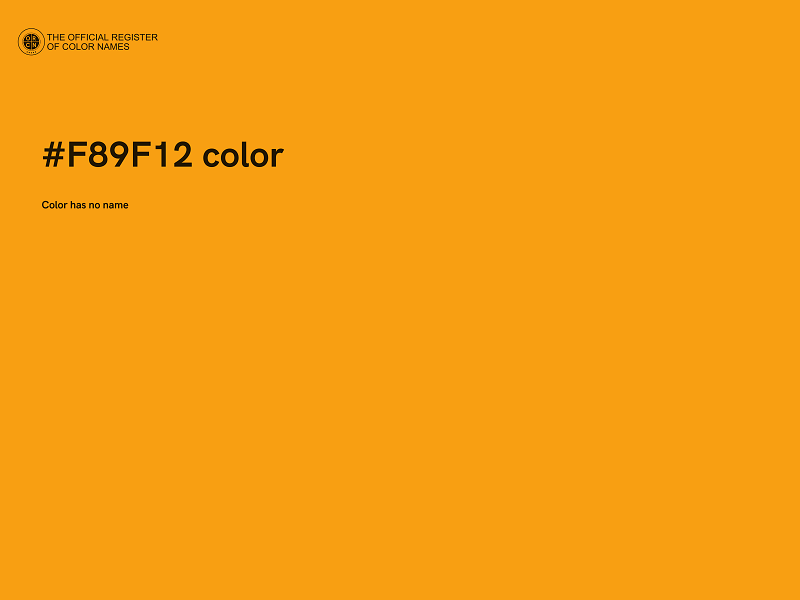 #F89F12 color image