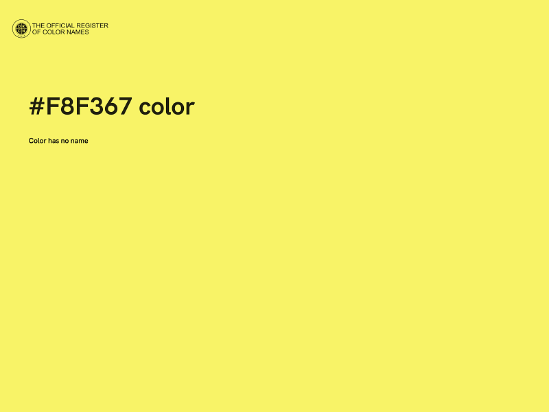 #F8F367 color image